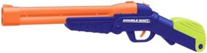 BuzzBee Air Warriors Double Shot - Doppelschuss Schrotflinten Blaster für spannende Abenteuer mit 4 Darts & 4 Hülsen