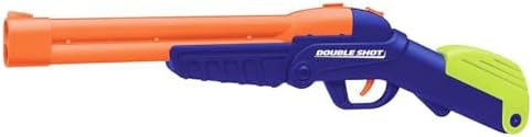 BuzzBee Air Warriors Double Shot - Doppelschuss Schrotflinten Blaster für spannende Abenteuer mit 4 Darts & 4 Hülsen