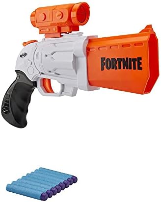NERF Fortnite Storm Scout Blaster mit Fernrohr - 6-Dart Clip-Magazin für spannende Spiele im Freien