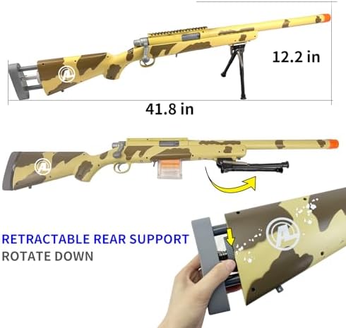 AGM MASTECH M24 Weiche Schaumstoff-Spielzeugpistole mit verbessertem Zielfernrohr für ultimativen Spielspaß drinnen und