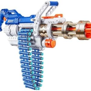 X-Shot Omega Royale Edition - Slam-Fire Dart-Blaster mit goldenem Lauf für ultimative Action im Freien - 98 Darts inklus