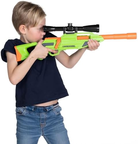 BuzzBee Air Warriors Double Shot - Doppelschuss Schrotflinten Blaster für spannende Abenteuer mit 4 Darts & 4 Hülsen