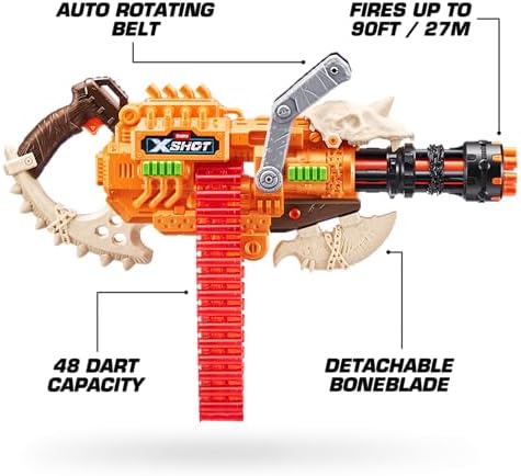 XSHOT Insanity Dread Hammer von Zuru – 48 Pfeile, Air Pocket Technologie, Outdoor-Spielzeug für Jungen und Mädchen