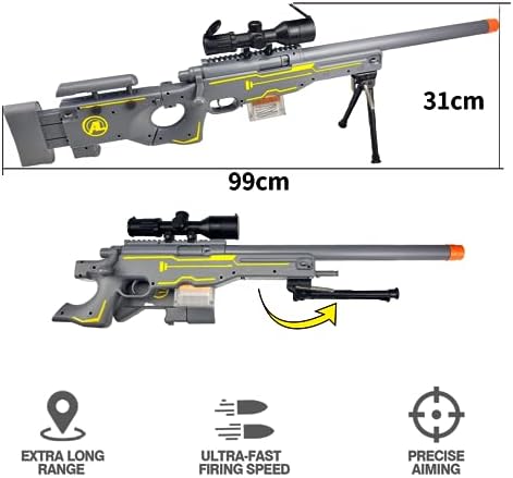 AGM MASTECH M24 Weiche Schaumstoff-Spielzeugpistole mit verbessertem Zielfernrohr für ultimativen Spielspaß drinnen und
