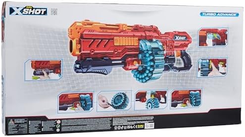 X-Shot Excel Omega Dartblaster - Inklusive 96 Darts & Munitionskette für aufregende Actionspiele