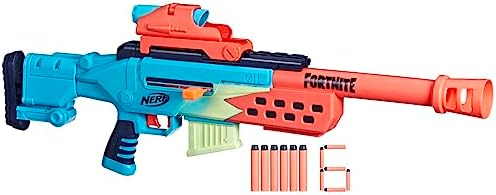 NERF Fortnite Storm Scout Blaster mit Fernrohr - 6-Dart Clip-Magazin für spannende Spiele im Freien