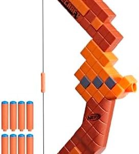Nerf Minecraft Bogen Dart-Blaster – Perfekte Spielwaffe für spannende Abenteuer im Freien mit 8 Nerf N1 Darts!