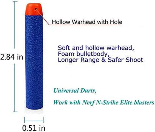 ZWOOS Nerf Darts 7,2 cm - 200 Schaumstoff-Pfeile für N-Strike Elite Blaster, perfektes Spielzeug für Wettkämpfe!