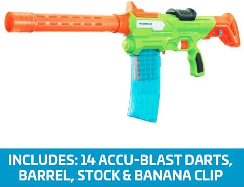 BuzzBee Air Warriors Double Shot - Doppelschuss Schrotflinten Blaster für spannende Abenteuer mit 4 Darts & 4 Hülsen