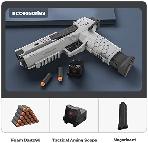 Tovol Zerky Schaumstoff Blaster Pistole – Spielzeugpistole mit Zielfernrohr & Darts für Kids und Teens