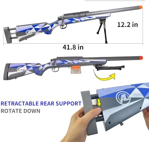 AGM MASTECH M24 Weiche Schaumstoff-Spielzeugpistole mit verbessertem Zielfernrohr für ultimativen Spielspaß drinnen und