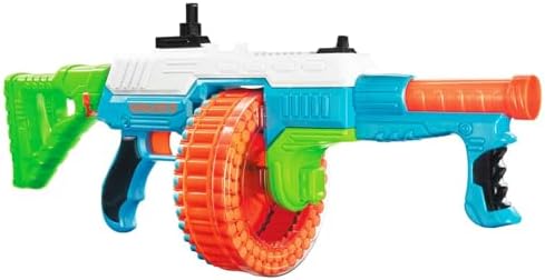 BuzzBee Air Warriors Double Shot - Doppelschuss Schrotflinten Blaster für spannende Abenteuer mit 4 Darts & 4 Hülsen