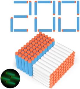 ZWOOS Nerf Darts 7,2 cm - 200 Schaumstoff-Pfeile für N-Strike Elite Blaster, perfektes Spielzeug für Wettkämpfe!