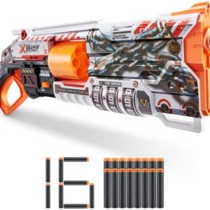 X-Shot Skins Lock Blaster mit 16 Schaumstoff-Darts – Sicheres Spielvergnügen für Kinder und Eltern!