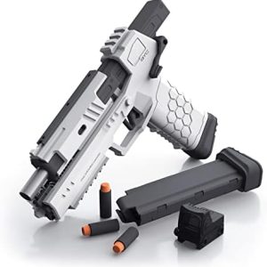 Tovol Zerky Schaumstoff Blaster Pistole – Spielzeugpistole mit Zielfernrohr & Darts für Kids und Teens