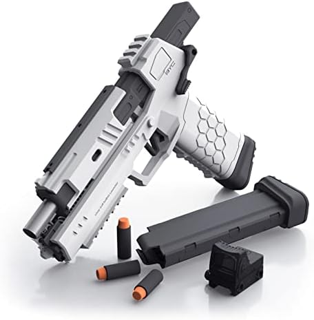 Tovol Zerky Schaumstoff Blaster Pistole – Spielzeugpistole mit Zielfernrohr & Darts für Kids und Teens