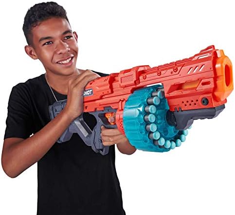 X-Shot Excel Omega Dartblaster - Inklusive 96 Darts & Munitionskette für aufregende Actionspiele