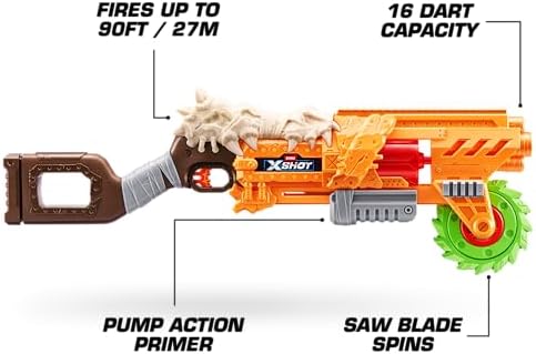 XSHOT Insanity Dread Hammer von Zuru – 48 Pfeile, Air Pocket Technologie, Outdoor-Spielzeug für Jungen und Mädchen