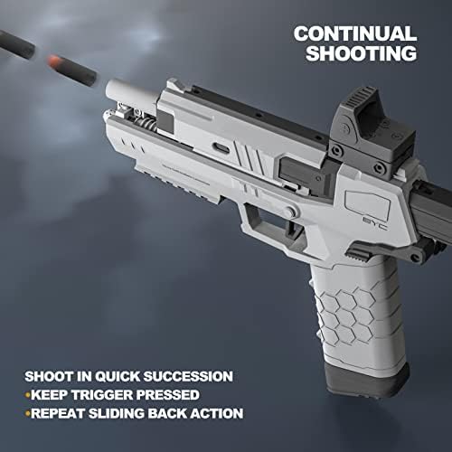 Tovol Zerky Schaumstoff Blaster Pistole – Spielzeugpistole mit Zielfernrohr & Darts für Kids und Teens