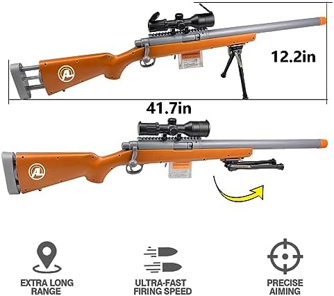 AGM MASTECH M24 Weiche Schaumstoff-Spielzeugpistole mit verbessertem Zielfernrohr für ultimativen Spielspaß drinnen und