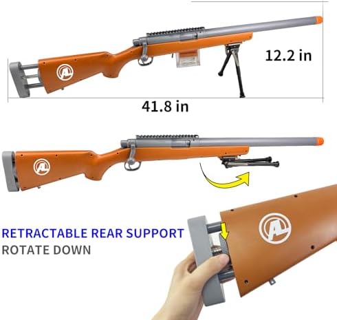 AGM MASTECH M24 Weiche Schaumstoff-Spielzeugpistole mit verbessertem Zielfernrohr für ultimativen Spielspaß drinnen und
