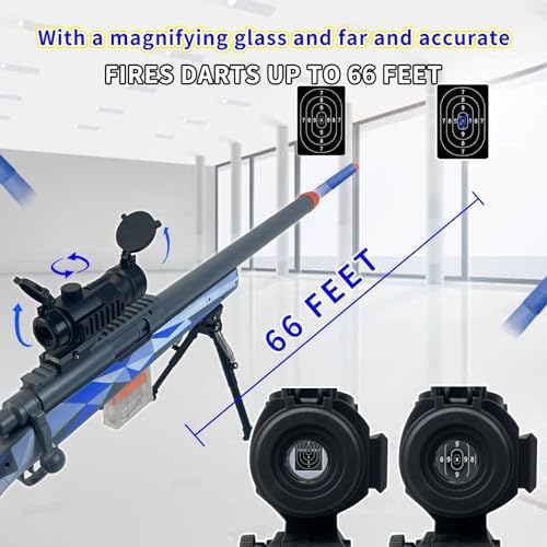 AGM MASTECH M24 Weiche Schaumstoff-Spielzeugpistole mit verbessertem Zielfernrohr für ultimativen Spielspaß drinnen und