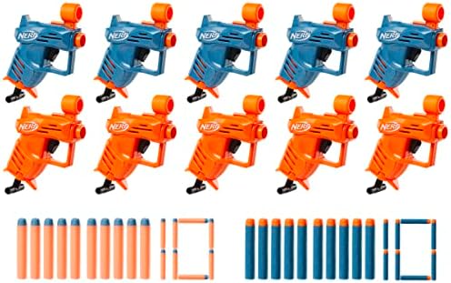NERF Elite Ace SD-1 Partypaket – 10 Blaster & 20 Elite Darts für unvergessliche Spiele – Amazon Exklusiv
