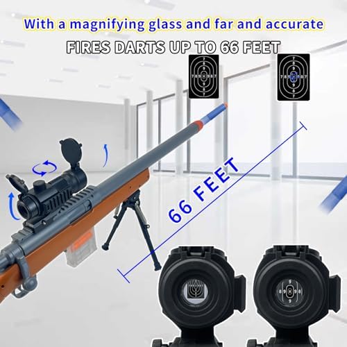 AGM MASTECH M24 Weiche Schaumstoff-Spielzeugpistole mit verbessertem Zielfernrohr für ultimativen Spielspaß drinnen und