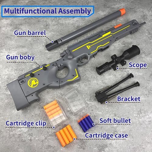 AGM MASTECH M24 Weiche Schaumstoff-Spielzeugpistole mit verbessertem Zielfernrohr für ultimativen Spielspaß drinnen und