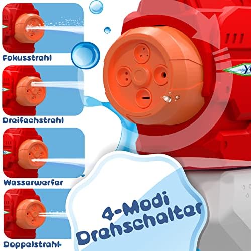 KESSER® Wasserpistole 2er Set - Spritzpistolen für Strandspaß mit 10-11 Meter Reichweite, 1500ml Fassungsvermögen, Schwa