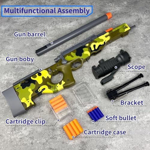AGM MASTECH M24 Weiche Schaumstoff-Spielzeugpistole mit verbessertem Zielfernrohr für ultimativen Spielspaß drinnen und