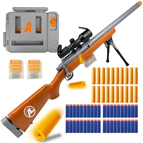 AGM MASTECH M24 Weiche Schaumstoff-Spielzeugpistole mit verbessertem Zielfernrohr für ultimativen Spielspaß drinnen und