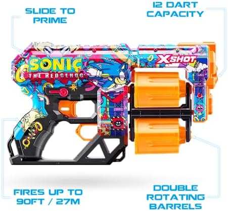 XSHOT Skins Dread Blaster Robotnik – Sonic The Hedgehog Dart-Blaster für spannende Abenteuer!