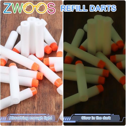 ZWOOS Nerf Darts 7,2 cm - 200 Schaumstoff-Pfeile für N-Strike Elite Blaster, perfektes Spielzeug für Wettkämpfe!