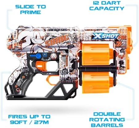 XSHOT Skins Dread Blaster Robotnik – Sonic The Hedgehog Dart-Blaster für spannende Abenteuer!