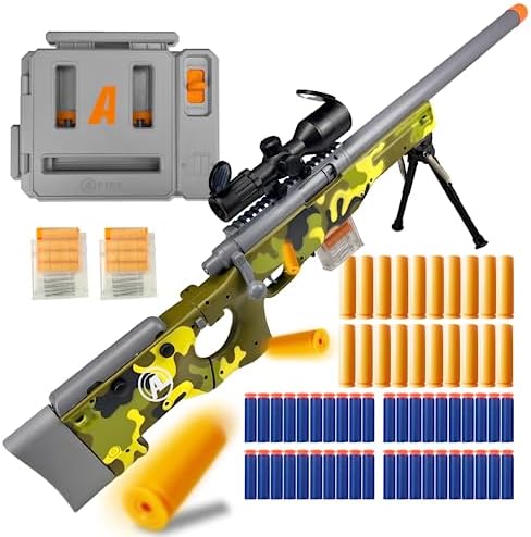 AGM MASTECH M24 Weiche Schaumstoff-Spielzeugpistole mit verbessertem Zielfernrohr für ultimativen Spielspaß drinnen und