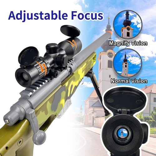 AGM MASTECH M24 Weiche Schaumstoff-Spielzeugpistole mit verbessertem Zielfernrohr für ultimativen Spielspaß drinnen und