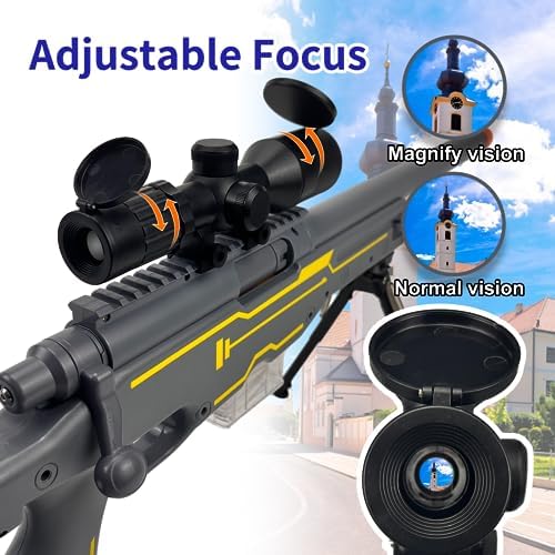 AGM MASTECH M24 Weiche Schaumstoff-Spielzeugpistole mit verbessertem Zielfernrohr für ultimativen Spielspaß drinnen und