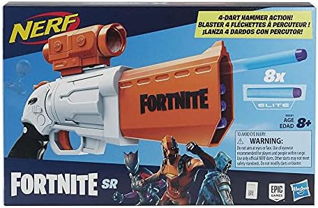 NERF Fortnite Storm Scout Blaster mit Fernrohr - 6-Dart Clip-Magazin für spannende Spiele im Freien