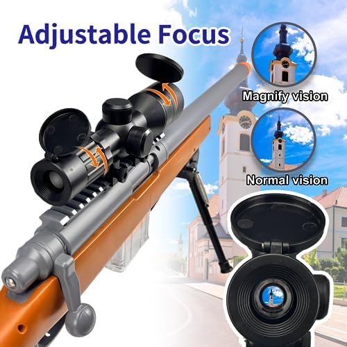 AGM MASTECH M24 Weiche Schaumstoff-Spielzeugpistole mit verbessertem Zielfernrohr für ultimativen Spielspaß drinnen und