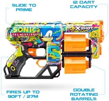 XSHOT Skins Dread Blaster Robotnik – Sonic The Hedgehog Dart-Blaster für spannende Abenteuer!