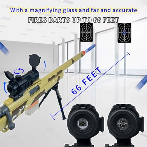 AGM MASTECH M24 Weiche Schaumstoff-Spielzeugpistole mit verbessertem Zielfernrohr für ultimativen Spielspaß drinnen und