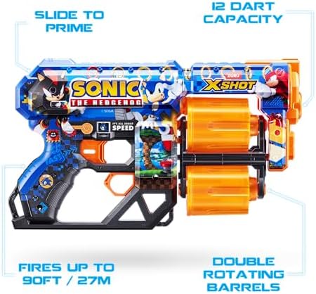 XSHOT Skins Dread Blaster Robotnik – Sonic The Hedgehog Dart-Blaster für spannende Abenteuer!
