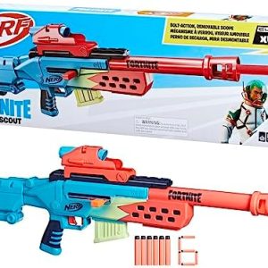 NERF Fortnite Storm Scout Blaster mit Fernrohr - 6-Dart Clip-Magazin für spannende Spiele im Freien
