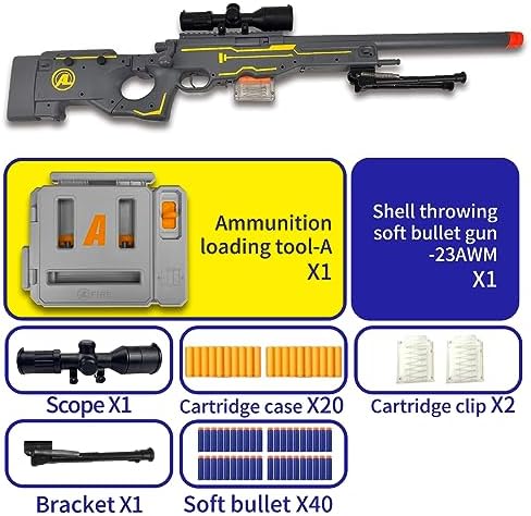 AGM MASTECH M24 Weiche Schaumstoff-Spielzeugpistole mit verbessertem Zielfernrohr für ultimativen Spielspaß drinnen und