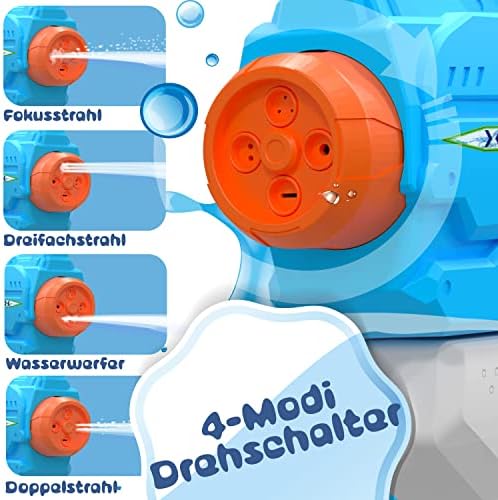 KESSER® Wasserpistole 2er Set - Spritzpistolen für Strandspaß mit 10-11 Meter Reichweite, 1500ml Fassungsvermögen, Schwa