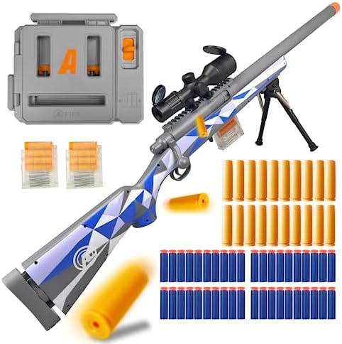 AGM MASTECH M24 Weiche Schaumstoff-Spielzeugpistole mit verbessertem Zielfernrohr für ultimativen Spielspaß drinnen und