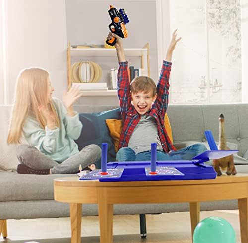 Nerf Spielzeug Pistole mit Zielscheibe und 60 Darts – Tolle Geschenkidee für Kinder 6-10 Jahre zu Weihnachten und Geburt