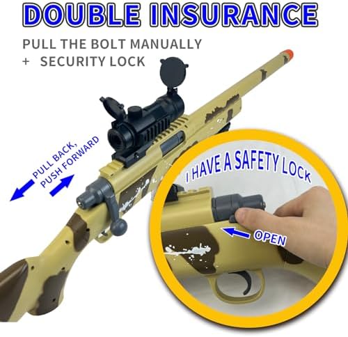 AGM MASTECH M24 Weiche Schaumstoff-Spielzeugpistole mit verbessertem Zielfernrohr für ultimativen Spielspaß drinnen und