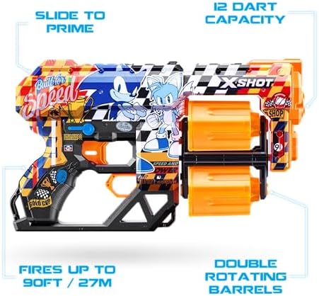 XSHOT Skins Dread Blaster Robotnik – Sonic The Hedgehog Dart-Blaster für spannende Abenteuer!